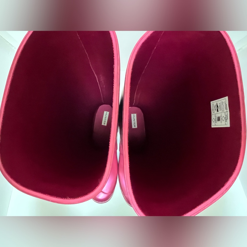 Hunter Womens Nebula Tall Wellington Boots - Hayes Burgundy Size 10 - Picture 11 of 13
